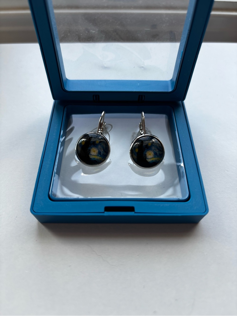 Van Gogh Exhibit Official Starry Night Glass Drop Earrings
